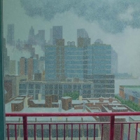 <p><strong>Snow Squall South of Bleecker</strong>, 2012, 60” x 60”, acrylic on canvas, Collection Jean-Louis Bourgeois.</p>