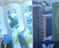 Passages #6, 2005, acrylic on two panels bolted together, 54" x 68"