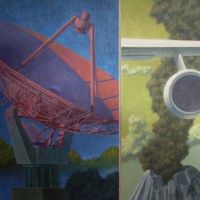 Passages #17, 2011 acrylic on two panels bolted together, 60" x 60.25"
