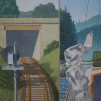 Passages #18, 2011, acrylic on two panels bolted together, 60" x 60"