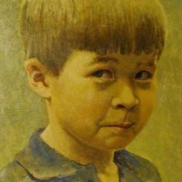 <p><strong>Chase at Three,</strong> 1980, oil on board, 14” x 20”.</p>