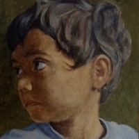 <p><strong>Portrait of Jamie</strong>, 2013, acrylic on canvas, 16" x 12"</p>