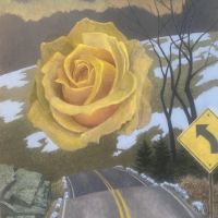 Rose, acrylic on canvas, 48" x 36",  2020