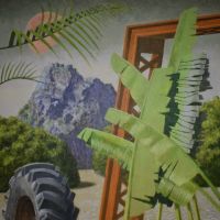 Landscape in Belize, acrylic on canvas, 2022, 50" x 48"