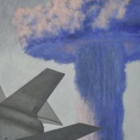 War Painting, acrylic on canvas, 2022, 60" x 24 1/4"