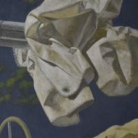 Marine, acrylic on canvas, 2023, 45.25" x 24"