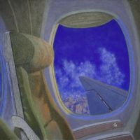 Window Seat, 2025, acrylic on canvas, 28.5" x 33"